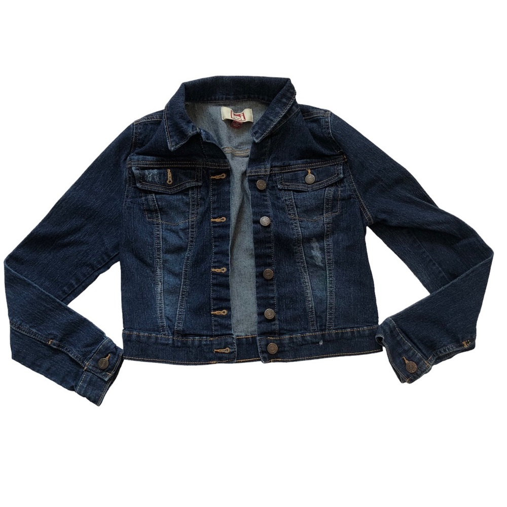 Lei Distressed Denim Jacket size Medium